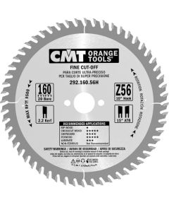 Griešanas disks kokam CMT 292; 160x2,2x20; Z56; 15°