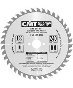 Griešanas disks kokam CMT 292; 160x2.2x20; Z40; 10°