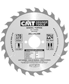 Griešanas disks kokam CMT 291; 170x2,6x30; Z24; 20°