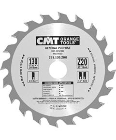 Griešanas disks kokam CMT 291; 130x2,4x20; Z20; 15°