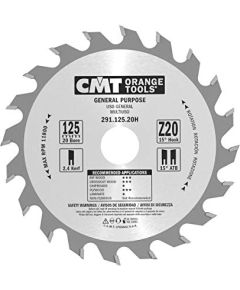 Griešanas disks kokam CMT 291; 125x2,4x20; Z20; 15°