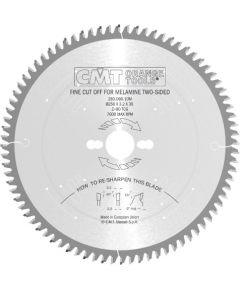 Griešanas disks kokam CMT 283; 250x3.2x30; Z80; -2°