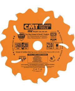 Griešanas disks šķiedru cementam CMT 236; 160x2.4x20; Z10; 5°