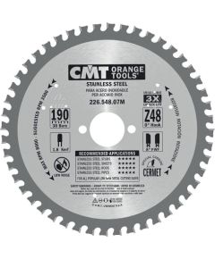 Griešanas disks metālam CMT 226; 190x1,8x30,0 mm; Z48; 10°