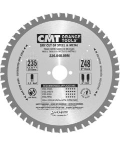 Griešanas disks metālam CMT 226; 235x2.2x30; Z48; 0°