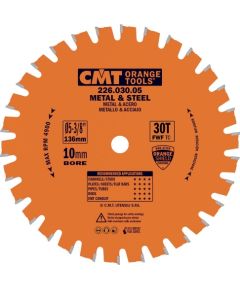 Griešanas disks metālam CMT 226; 136,5x1,5x10; Z30; 0°
