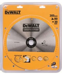 Griešanas disks kokam DeWalt DT1184-QZ; 305x30 mm; 80T; 5°