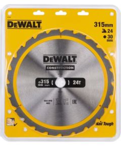 Griešanas disks kokam DeWalt DT1961-QZ; 315x30 mm; 24T; 20°