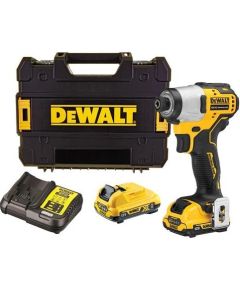 Triecienskrūvgriezis DeWalt DCF801D2-QW; 12 V; 2x2,0 Ah akum.