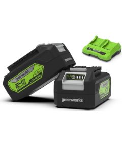 Piederumu komplekts Greenworks GSK24B4X; 24 V; 2x4,0 Ah + lādētājs