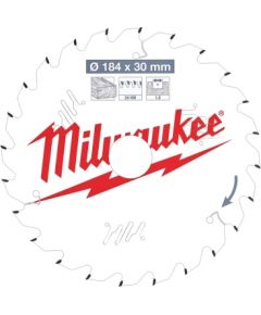 Griešanas disks kokam Milwaukee 4932471297; 184x30x1,6 mm; Z24; 15°