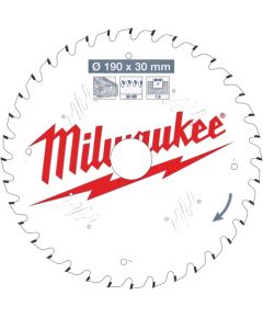 Griešanas disks kokam Milwaukee 4932471301; 190x30x1,6 mm; Z36; 15°