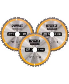 Griešanas disks kokam DeWalt DT1963; 250 mm; 2x24T; 1x48T; 3 gab.