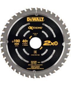 Griešanas disks DeWalt DT4394; 190x30 mm; T40