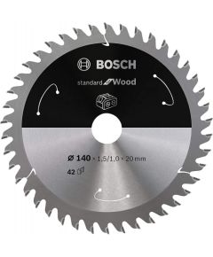 Griešanas disks kokam Bosch Standard for Wood 2608837672; 140x20 mm; Z42