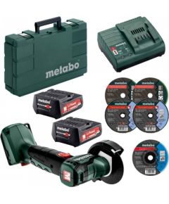 Leņķa slīpmašīna Metabo POWERMAXX CC 12 BL; 12 V; 2x2,0 Ah akum.; ar piederumiem