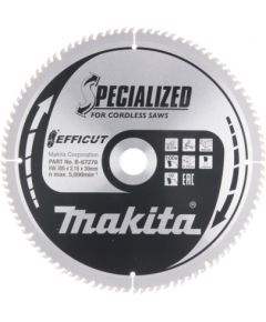 Griešanas disks kokam Makita EFFICUT; 305x2,15x30,0 mm; Z100; 10°