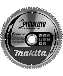 Griešanas disks kokam Makita EFFICUT; 260x2,15x30,0 mm; Z80; 10°
