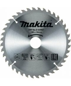 Griešanas disks kokam Makita; 190x2,2x30,0 mm; Z40; 15°