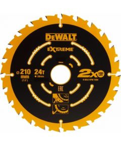 Griešanas disks kokam DeWalt Extreme; 210x2,4x30 mm; Z24
