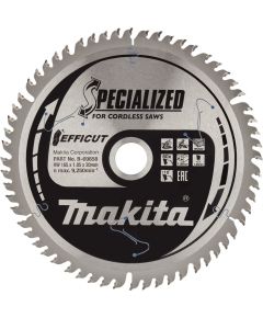 Griešanas disks kokam Makita Efficut; 165x1,85x20 mm; Z60; 10°