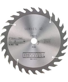 Griešanas disks kokam DeWalt; 184x2,6x16,0 mm; Z28; 25°