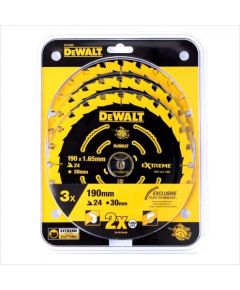 Griešanas disks kokam DeWalt; 190x1,65x30,0 mm; Z24; 18°