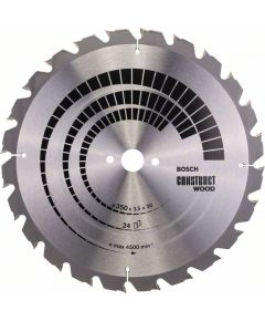 Griešanas disks kokam Bosch CONSTRUCT WOOD; 350x3,5x30,0 mm; Z24; 15°