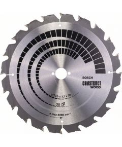 Griešanas disks kokam Bosch CONSTRUCT WOOD; 315x3,2x30,0 mm; Z20; 15°