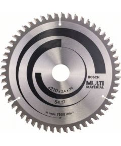 Griešanas disks kokam Bosch MULTI MATERIAL; 210x2,4x30,0 mm; Z54; -5°