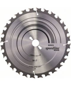 Griešanas disks kokam Bosch SPEEDLINE WOOD; 300x3,2x30,0 mm; Z28; 15°