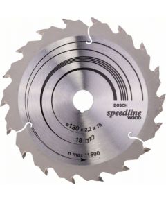 Griešanas disks kokam Bosch SPEEDLINE WOOD; 130x2,2x16,0 mm; Z18; 15°