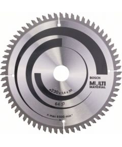 Griešanas disks kokam Bosch MULTI MATERIAL; 230x2,4x30,0 mm; Z64; -5°
