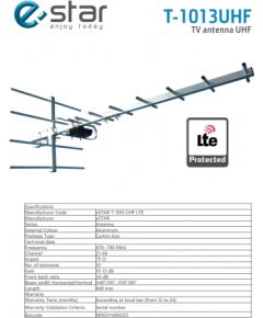 eSTAR Antenna T-1013 UHF LTE Black