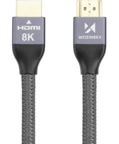 Wozinsky cable HDMI 2.1  8K 60 Hz 48 Gbps | 4K 120 Hz | 2K 144 Hz 1m silver (WHDMI-10)