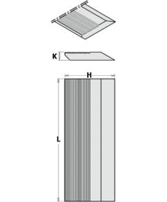 Ēveles asmeņi CMT 793.650.60; 650x60x8 mm; 4 gab. Ēveļu asmeņi