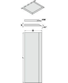 Ēveles asmeņi CMT 792.999.30; 1050x3x30 mm; 2 gab.