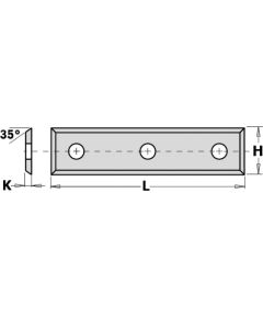 Ēveles asmeņi CMT 790.500.09; 49,5x9x1,5 mm; HWM; 1 gab.