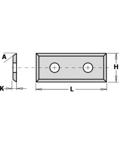 Ēveles asmeņi CMT 790.495.09; 49,2x9x1,5 mm; HWM; 1 gab.