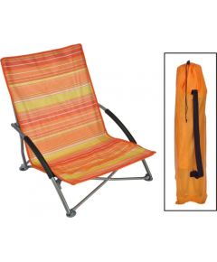 HIT HI HI Składane krzesło plażowe, pomarańczowe, 65x55x25/65 cm