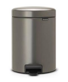 Brabantia atkritumu tvertne ar pedāli NewIcon, 5l, platinum