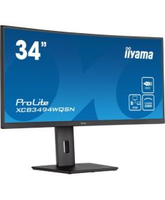 Iiyama Prolite XCB3494WQSN-B5 - 3440 x 1440 @120Hz (4.9 megapixel UWQHD, DisplayPort & USB-C) - Aspect ratio - 21:9 - Panel brightness, 300 cd/m² - Static contrast, 3000:1 / XCB3494WQSN-B5