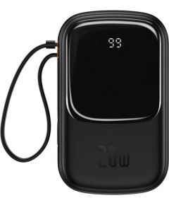 Powerbank Baseus Qpow PRO with cable, 20000mAh, 20W (Black)