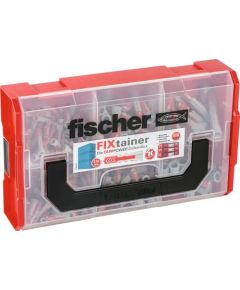 Fischer FIXtainer - DUOPOWER - dowel - light gray / red - 210 pieces