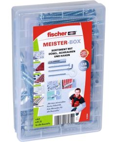 Fischer Meister-Box UX with screws and hooks - dowels - 118-piece