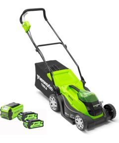 Zāles pļāvējs Greenworks G40LM35K2x; 40 V; 2x2,0 Ah akum.