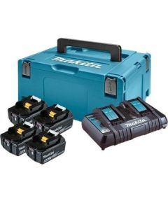 Makita komplekts 18V MAKPAC (4*BL1860B+DC18RD) (UN3480)