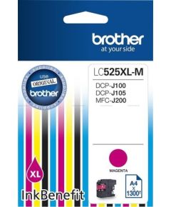 Чернильный картридж Brother LC-525XLM для DCP-J100/J105, MFC-J200, пурпурный (1300 страниц)