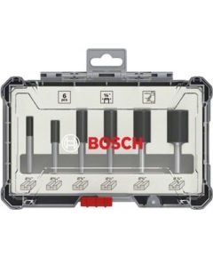 Bosch cutter set 6 pcs Straight 1/4 " shank - 2607017467