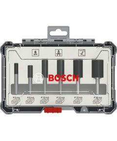 Bosch cutter set 6 pcs Straight 6mm shank - 2607017465